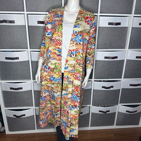 LuLaRoe Sarah Duster Sweater Size Medium - Picture 1 of 8